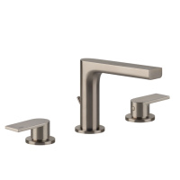 Gessi Emporio Via manzoni смеситель для раковины на 3 отверстия, донный клапан и соединительные шланги, цвет: Finox Brushed Nickel - Gidratop.ru изображение