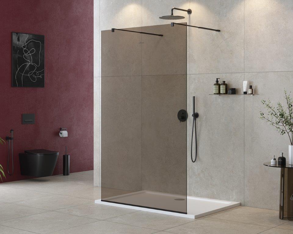 душевая перегородка CEZARES LIBERTA-L-2-120-BR-NERO - Gidratop.ru изображение