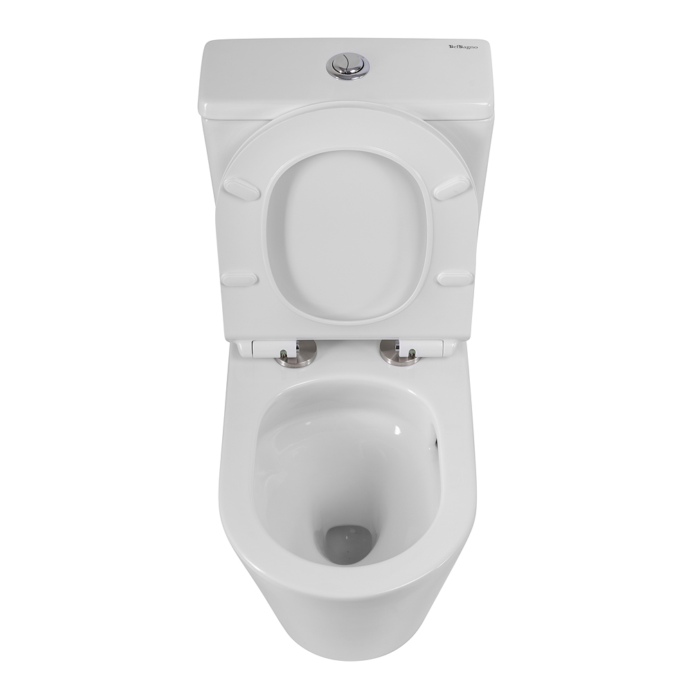Унитаз-компакт безободковый со смывом TORNADO BelBagno FLAY-TOR BB2149CP-TOR/BB2149T/BB2111SC - Gidratop.ru изображение