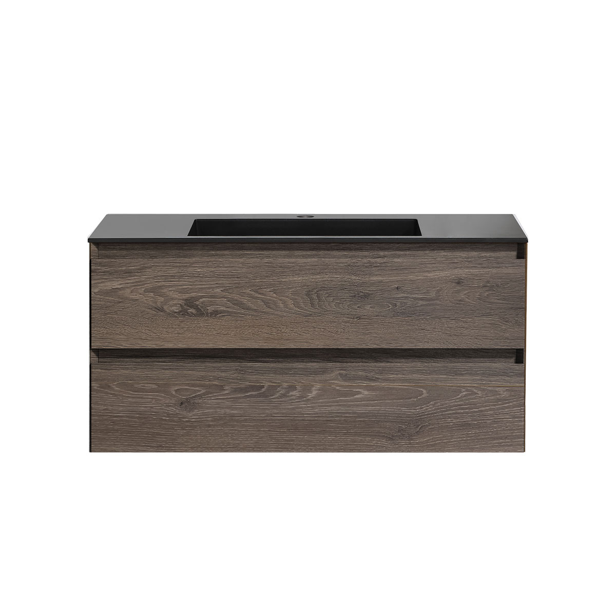 База под раковину Luka 1000 подвесная, 2 выкатных ящика soft-close, R.Oak - Gidratop.ru изображение