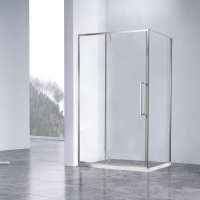 Душевой уголок Slim-N VSR-4SNP9011CL, 1100*900, хром, стекло прозрачное - Gidratop.ru изображение