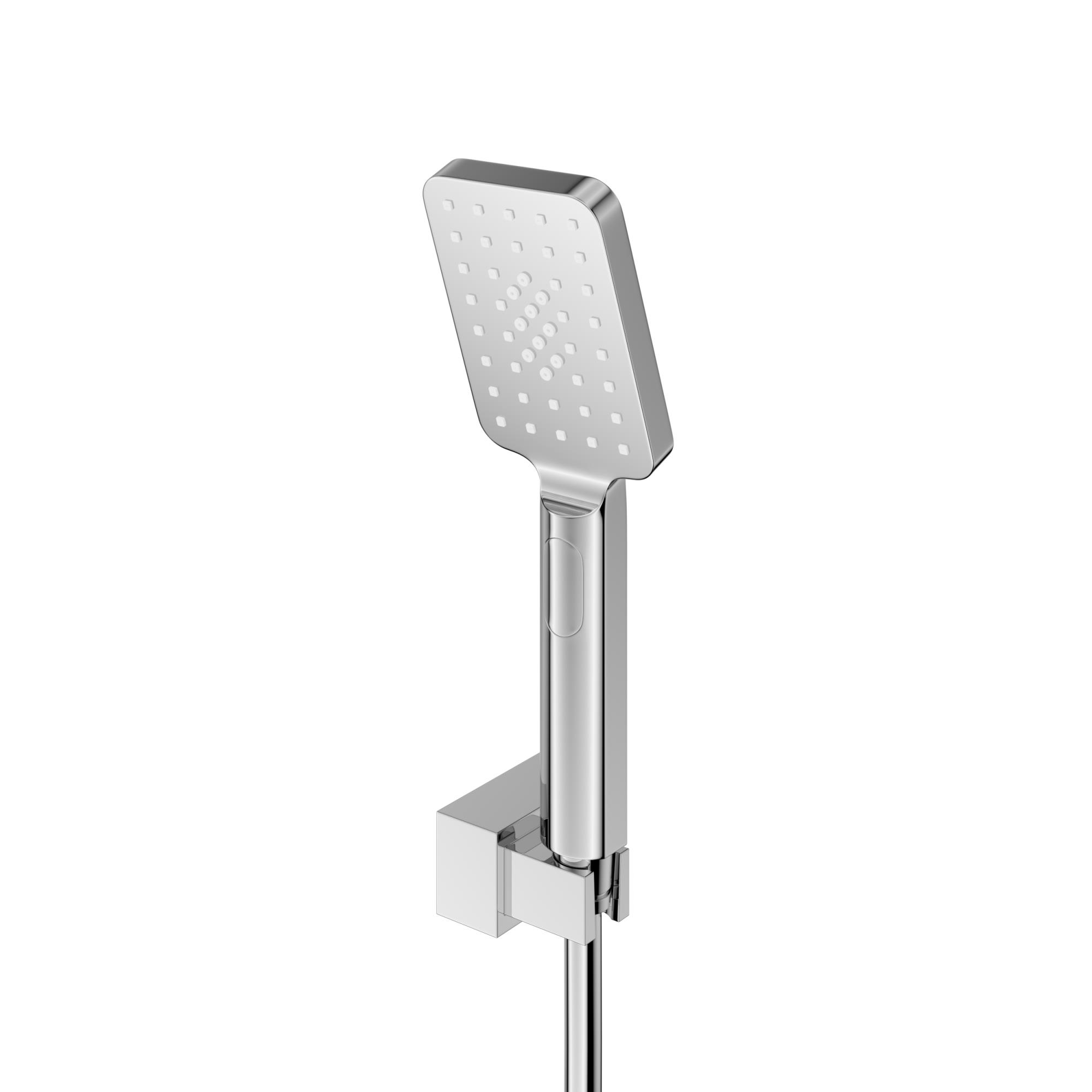 SLIDER-VDSET-01 Душевой комплект встраиваемый с изливом (смеситель встраиваемый, верхний душ, ручной душ со шлангом, излив, штуцер с держателем), хром - Gidratop.ru изображение