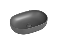 Умывальник чаша накладная овальная (цвет Антрацит Матовый) Element 600x415x135мм - Gidratop.ru изображение