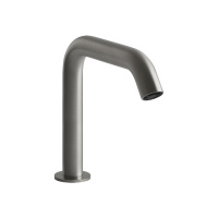 GESSI 316 FLESSA смеситель для раковины, электронный, с кран-фильтром для регулировки температ и напора воды, высота излива 150 мм, цвет Steel Brushed - Gidratop.ru изображение
