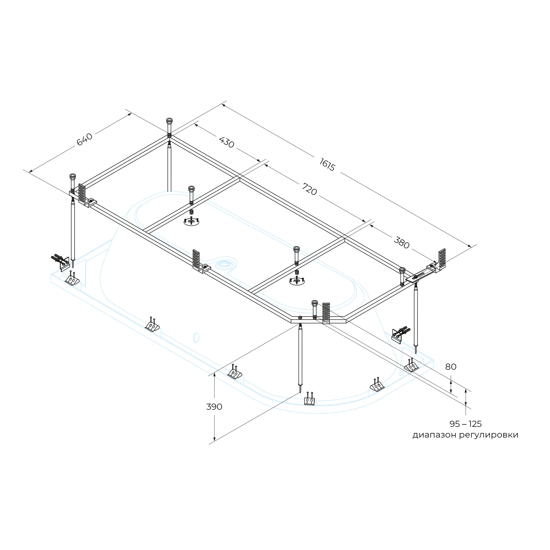 Металлический каркас CEZARES METAURO CORNER-MF - Gidratop.ru изображение