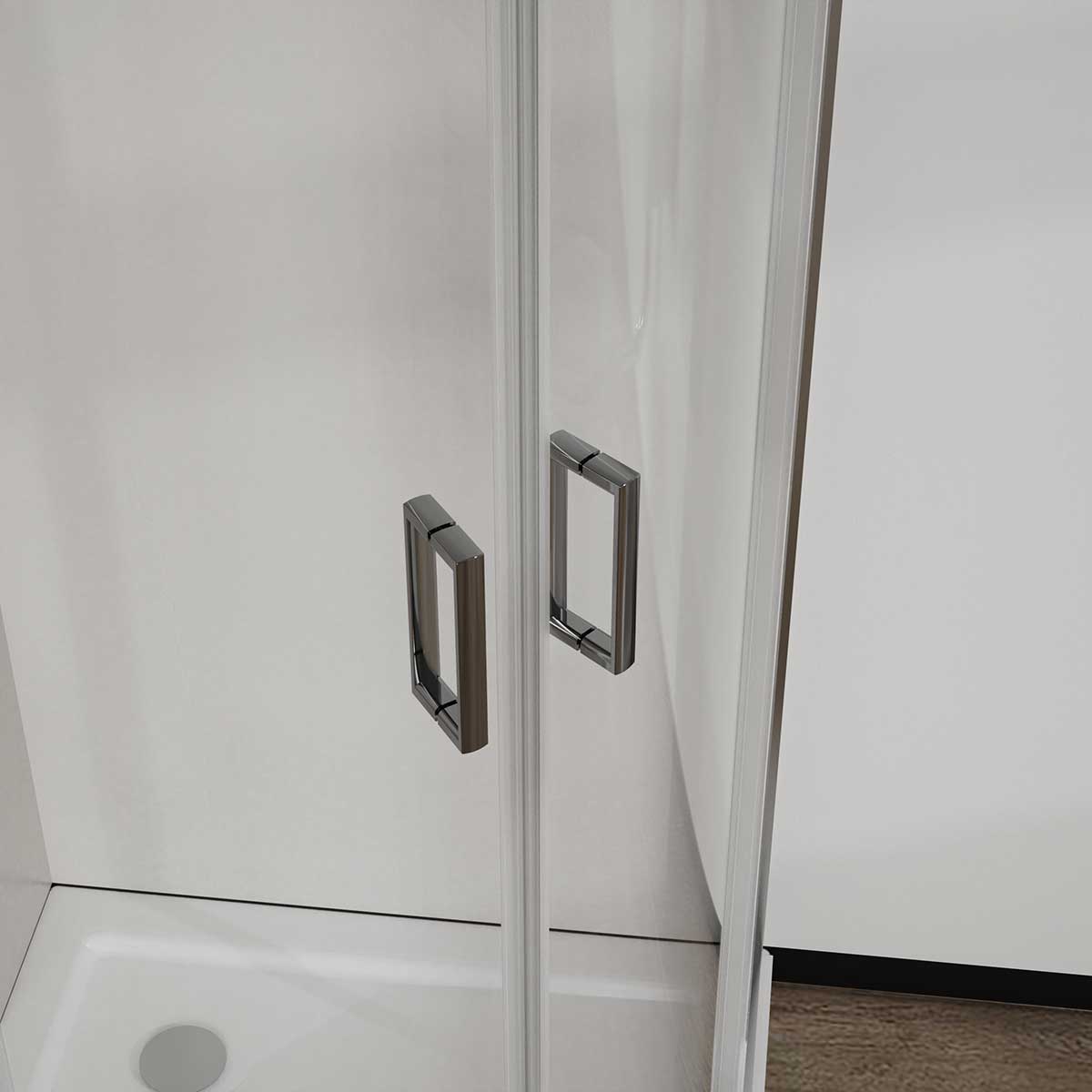 Душевой уголок City VSQ-5CT800CL, 800*800, хром, стекло прозрачное - Gidratop.ru изображение
