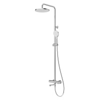 STYLUS-CVD-01 Душевая стойка со смесителем и изливом, хром - Gidratop.ru изображение