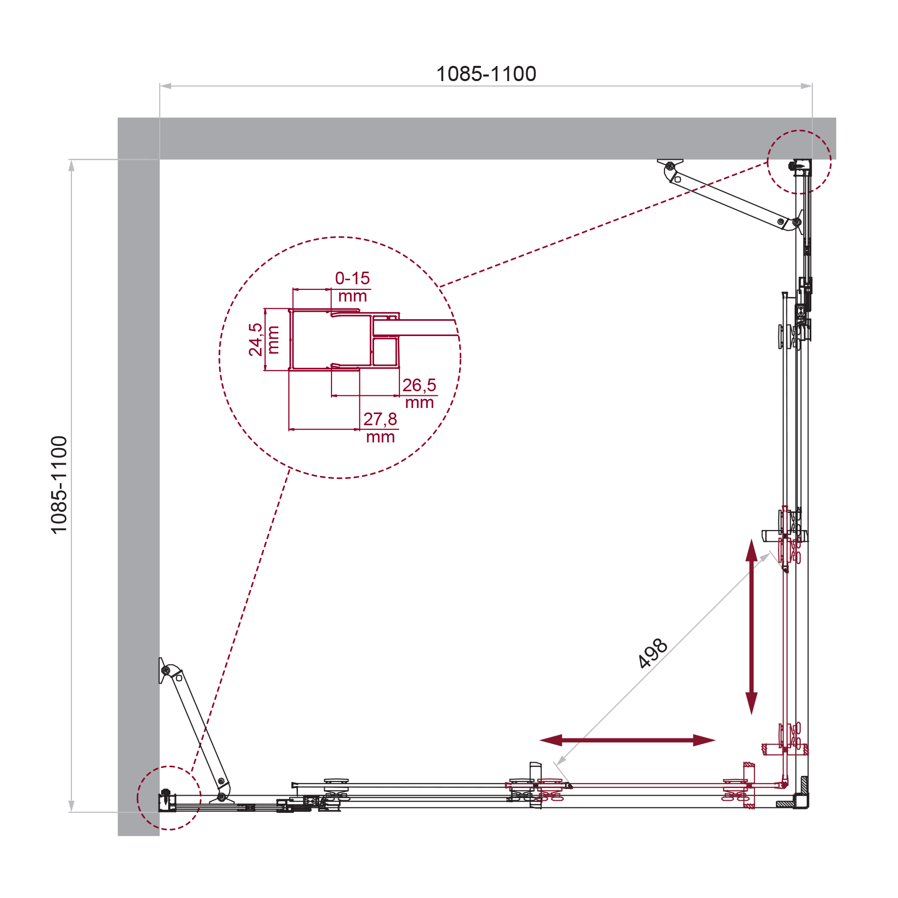 Душевой уголок BelBagno LUCE-A-22-90+20-C-Cr - Gidratop.ru изображение