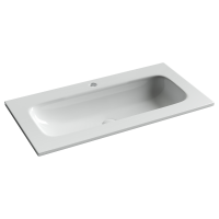 Раковина накладная мебельная CERAMICANOVA Grace прямоугольная 910x457x137 с отверстием под смеситель цвет белый CN7019 - Gidratop.ru изображение