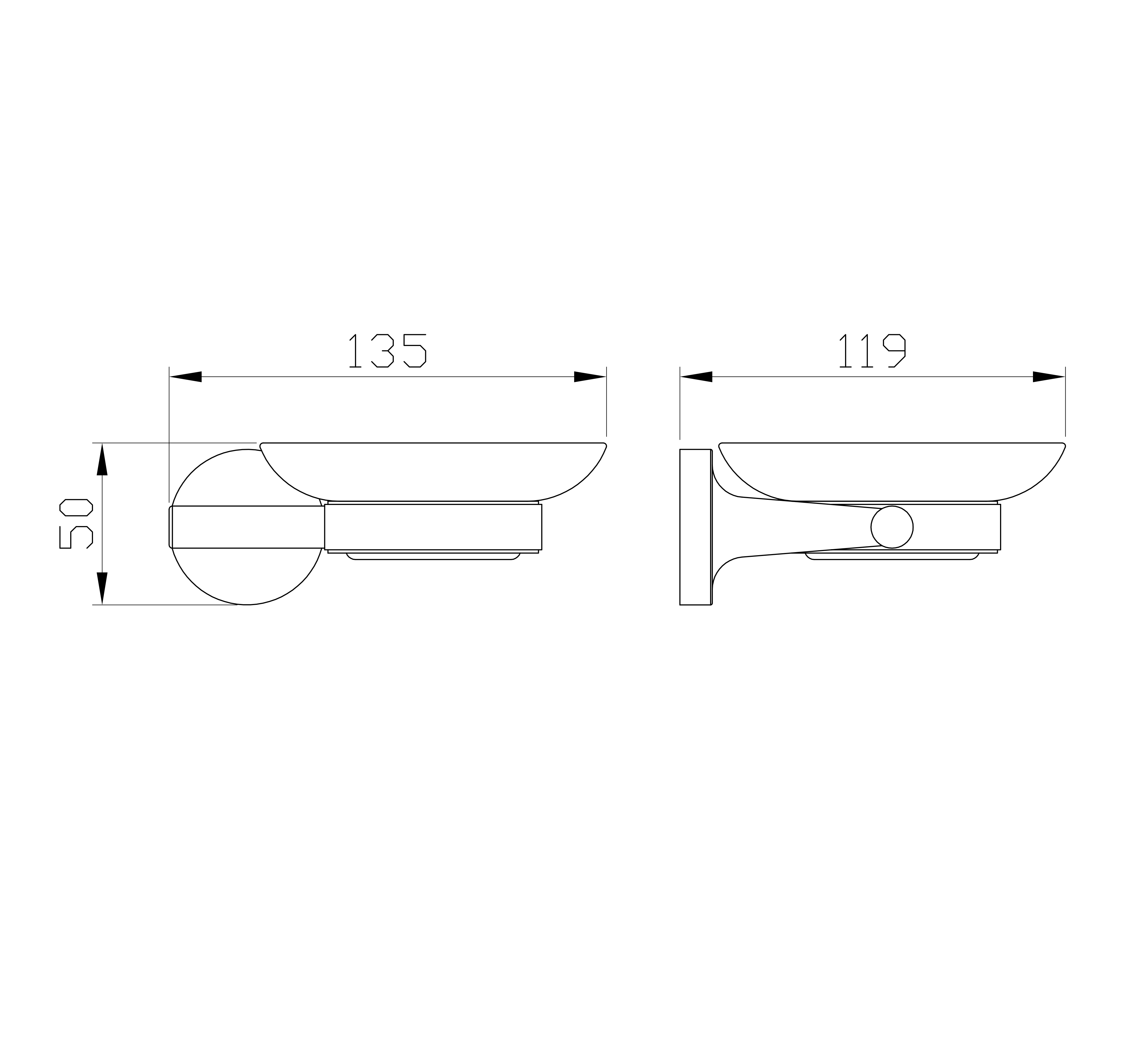 Мыльница с держателем WONZON & WOGHAN SIMPLE, Брашированное золото (WW-6522-BG) - Gidratop.ru изображение
