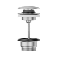 Newform X-STEEL 316 Донный клапан нажимной “Stop&Go”, для раковин с/без перелива, монтажный размер: 15-67 мм цвет: INOX - Gidratop.ru изображение