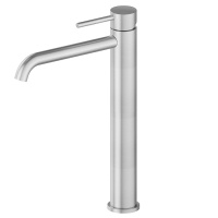 Newform X-STEEL 316 Смеситель для раковины на 1 отверстие, высокий, без донного клапана, излив 190мм, цвет: INOX