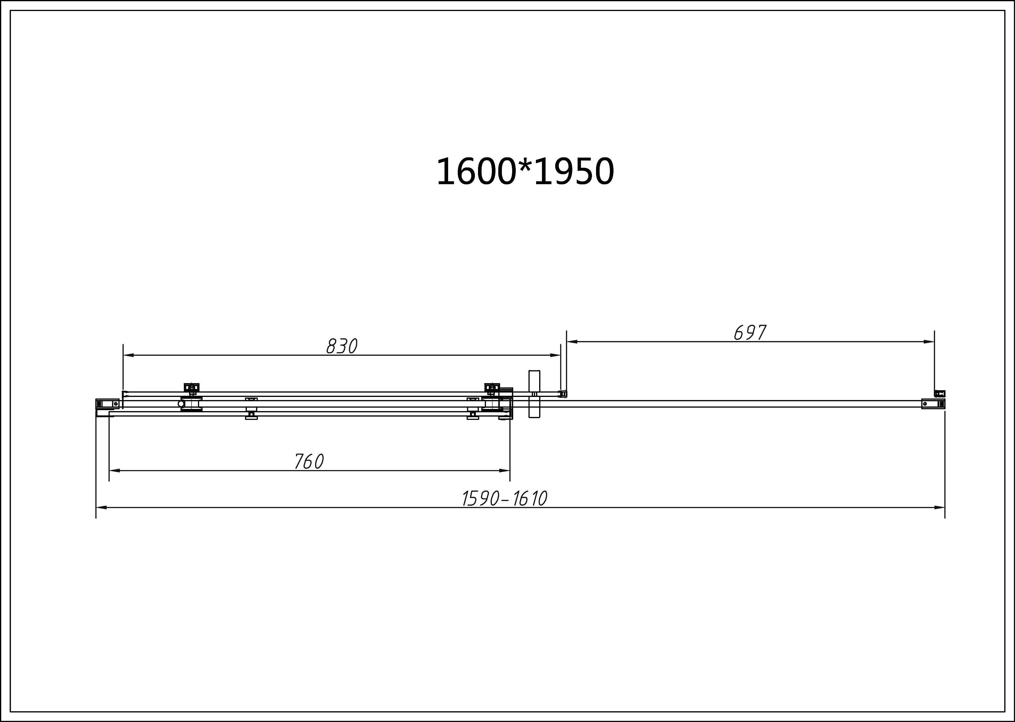 Душевой уголок Como-N VSR-4CN8016CL, 1600*800, хром, стекло прозрачное - Gidratop.ru изображение