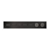 Gessi Hi-Fi термостат для душа, с включением до 5 источников одновременно (внешняя часть), цвет: Black Metal PVD - Gidratop.ru изображение
