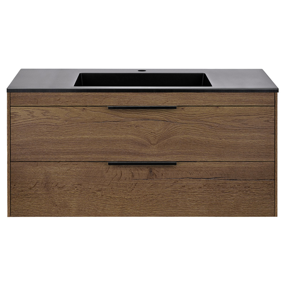 База под раковину Chiara 2D 1000 подвесная, 2 выкатных ящика soft-close, T.Oak - Gidratop.ru изображение