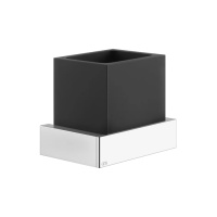 Gessi Rettangolo стакан подвесной, цвет: хром/черный - Gidratop.ru изображение