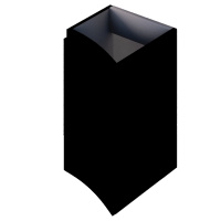 VAGUE Шкафчик подвесной с одной распашной створкой, правый 55283 Nero Opaco, 34x41x55 - Gidratop.ru изображение