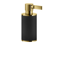 GESSI INCISO дозатор для жидкого мыла настольный, цвет: черный/золото - Gidratop.ru изображение