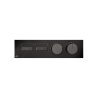Gessi Hi-Fi термостат для душа, с включением до 2 источников одновременно (внешняя часть), цвет: Black Metal PVD - Gidratop.ru изображение