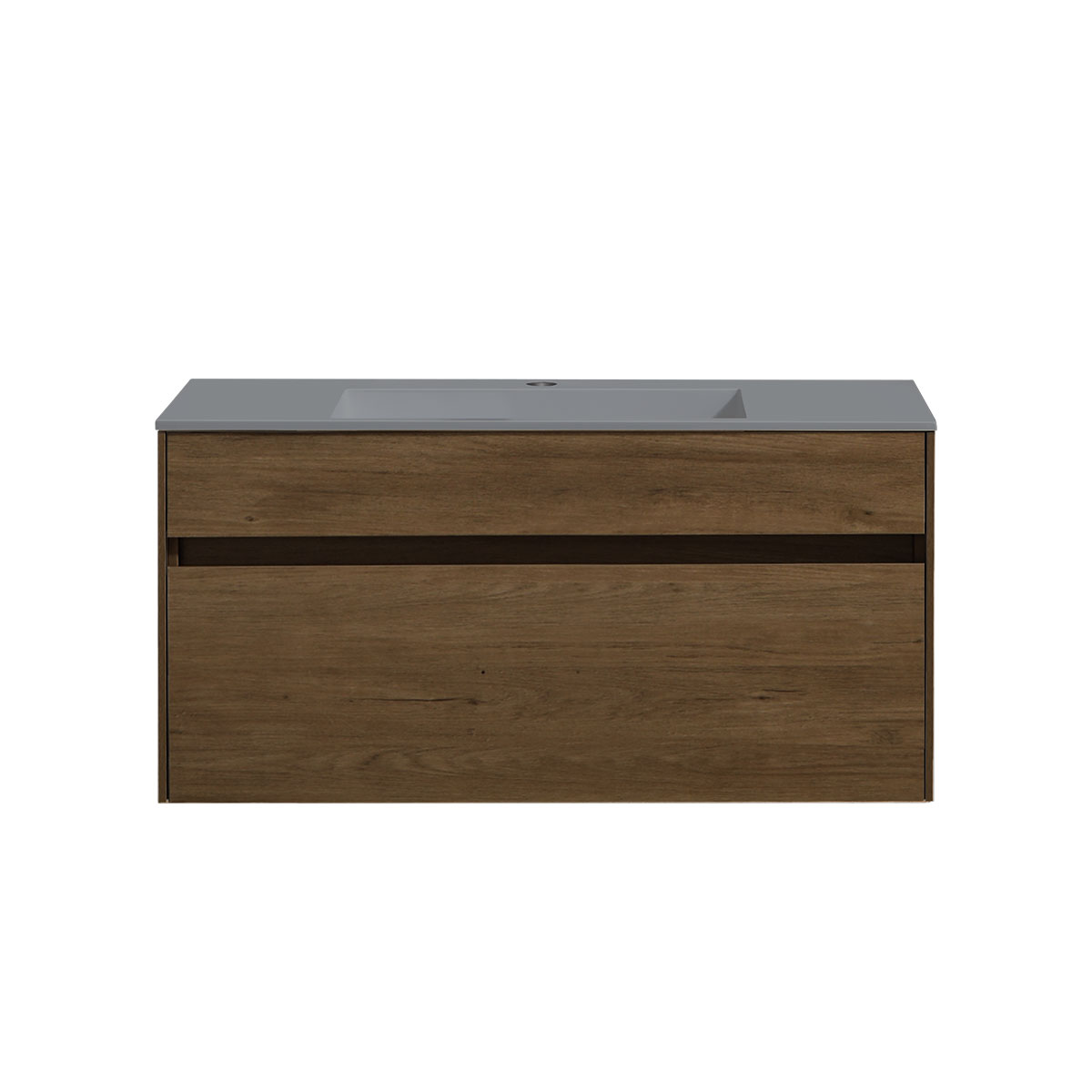База под раковину Chiara 1000 подвесная, 1 выкатной ящик soft-close, T.Oak - Gidratop.ru изображение