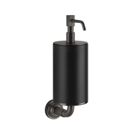 GESSI VENTI20 дозатор для жидкого мыла подвесной, цвет черный, фурнитура Black Metal Brushed PVD - Gidratop.ru изображение