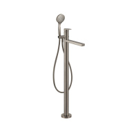 Gessi Emporio Via manzoni внешние части для напольного смесителя для ванны с душевой лейкой, цвет: Finox Brushed Nickel - Gidratop.ru изображение