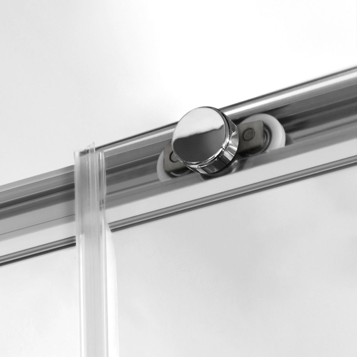 Душевая дверь Slim-U VDS-2SU120CLB, 1200, м.черный, стекло прозрачное - Gidratop.ru изображение