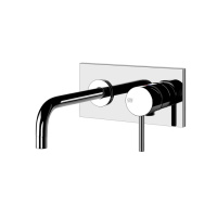 Gessi Emporio Via tortona внешняя часть для настенного смесителя с длинным изливом, без донного клапана, цвет: Chrome - Gidratop.ru изображение