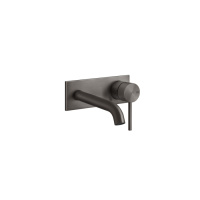 GESSI 316 встраиваемый смеситель для раковины с изливом 146-116мм (внешняя часть), цвет: brushed black metal pvd - Gidratop.ru изображение