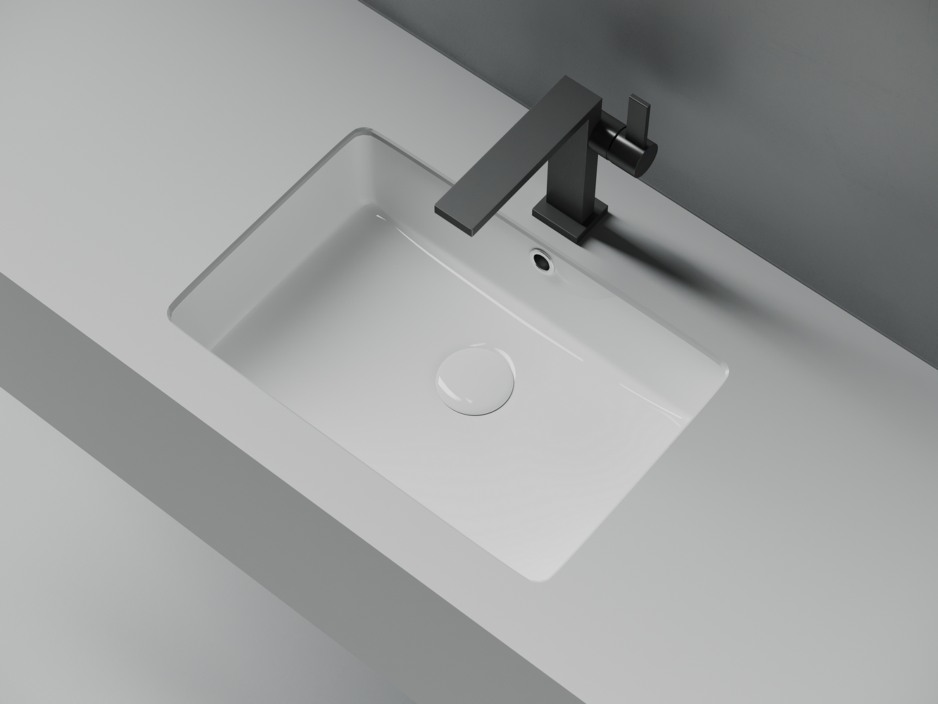 Раковина встраиваемая снизу Ceramicanova Era, c отверстием слива - перелива 460x320x155 мм, белый, арт.CN15003 - Gidratop.ru изображение