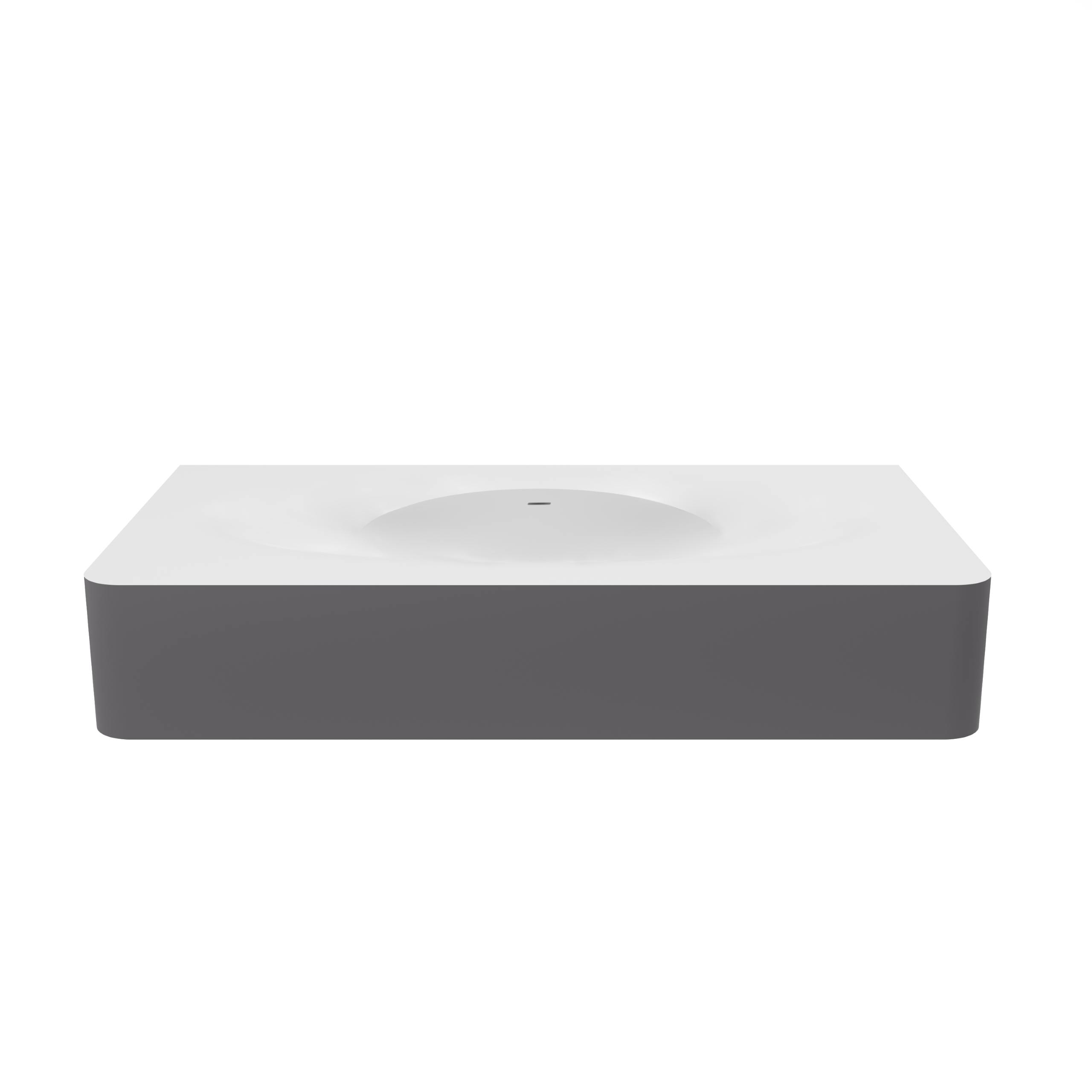 Раковина Caprise VCB-4CA100MWG, Corian, цвет белый матовый + серый матовый - Gidratop.ru изображение
