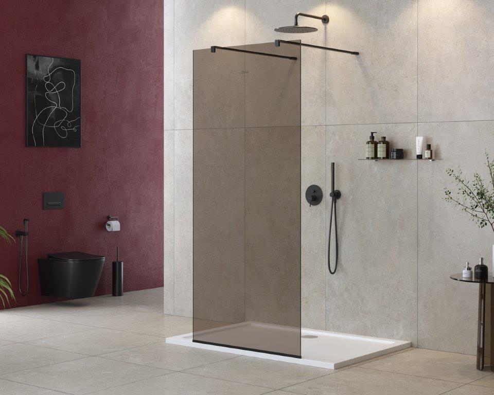 душевая перегородка CEZARES LIBERTA-L-2-80-120-BR-NERO - Gidratop.ru изображение