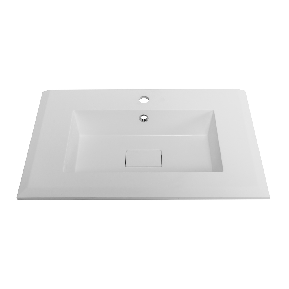 раковина из искусственного мрамора 50212 Bianco opaco, 71x46x1,6 - Gidratop.ru изображение