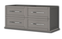 TIFFANY База под раковину с 4-мя выдвижными ящиками 55244 Grigio Nuvola, 120x46x55 - Gidratop.ru изображение