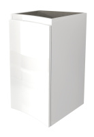 VAGUE Шкафчик подвесной с одной распашной створкой, левый 44228 Bianco lucido, 34x41x55 - Gidratop.ru изображение