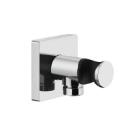GESSI Rilievo вывод воды с держателем для душевой лейки на 1/2, цвет: хром - Gidratop.ru изображение