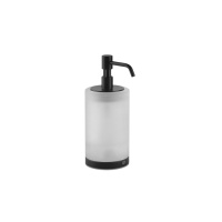 GESSI Emporio Accessories дозатор для жидкого мыла настольный, сатинированное стекло, фурнитура Black XL - Gidratop.ru изображение