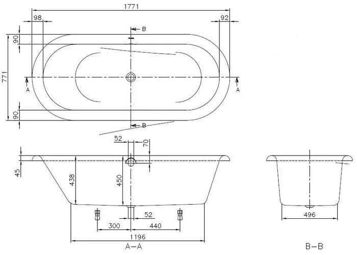 Квариловая ванна Villeroy&Boch Nexus 177 x 77 см UBQ180NEU7V-01 - Gidratop.ru изображение