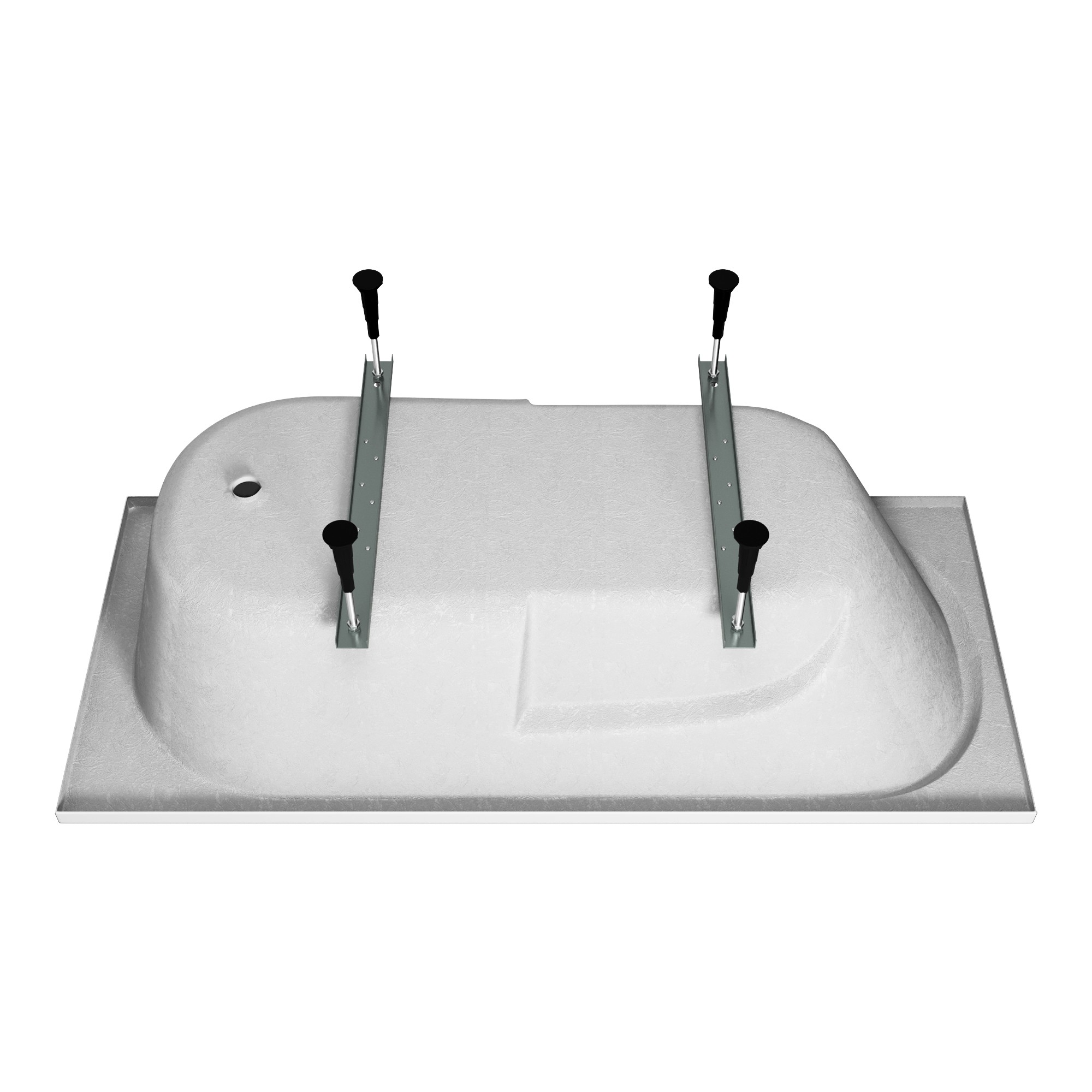 Ванна акриловая Vincea VBT-2A170-LG с ножками 1700*750*480, пристенная, цвет белый - Gidratop.ru изображение