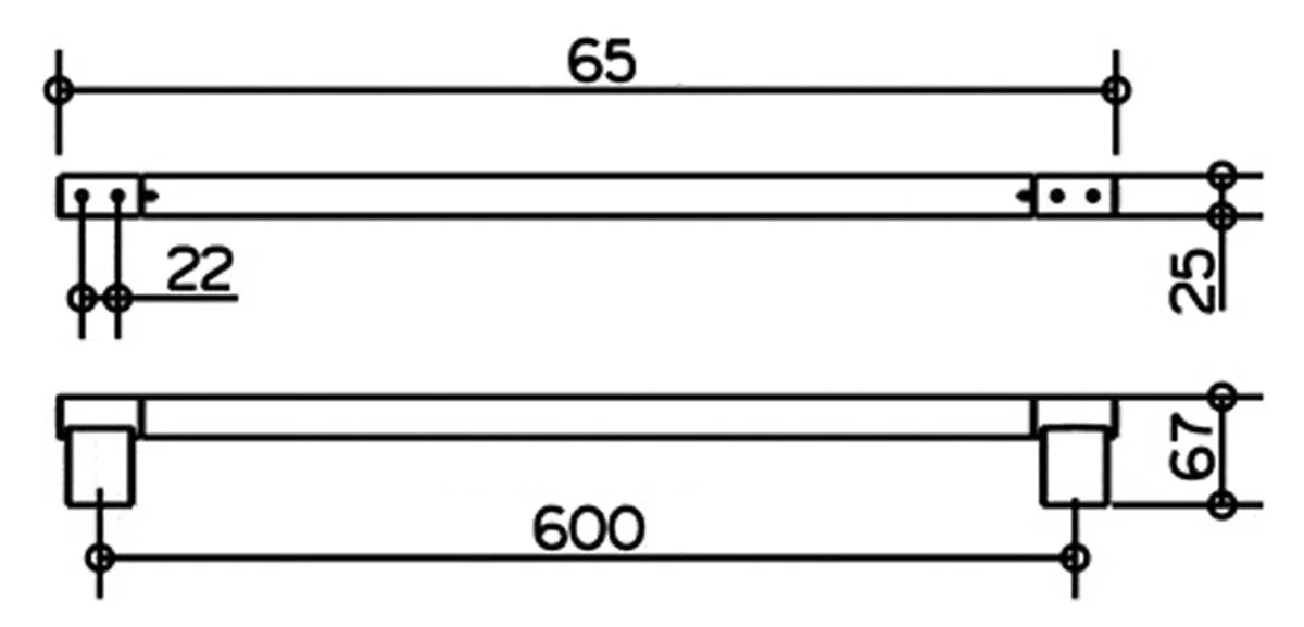Полотенцедержатель Keuco Plan 14901 010600, 65 см, хром - Gidratop.ru изображение