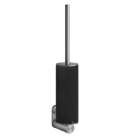 GESSI 316 ершик настенный, цвет: черная колба/steel brushed - Gidratop.ru изображение