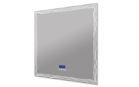 Зеркало с LED подстветкой, К6500, сенсорным выключателем Touch System, системой антизапотевания, с радио и реверсивнаятчиком температуры 45063, 90x90 см - Gidratop.ru изображение