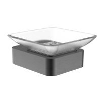 Мыльница с держателем WONZON & WOGHAND LOTTE, Темный графит (WW-8322-BGM) - Gidratop.ru изображение