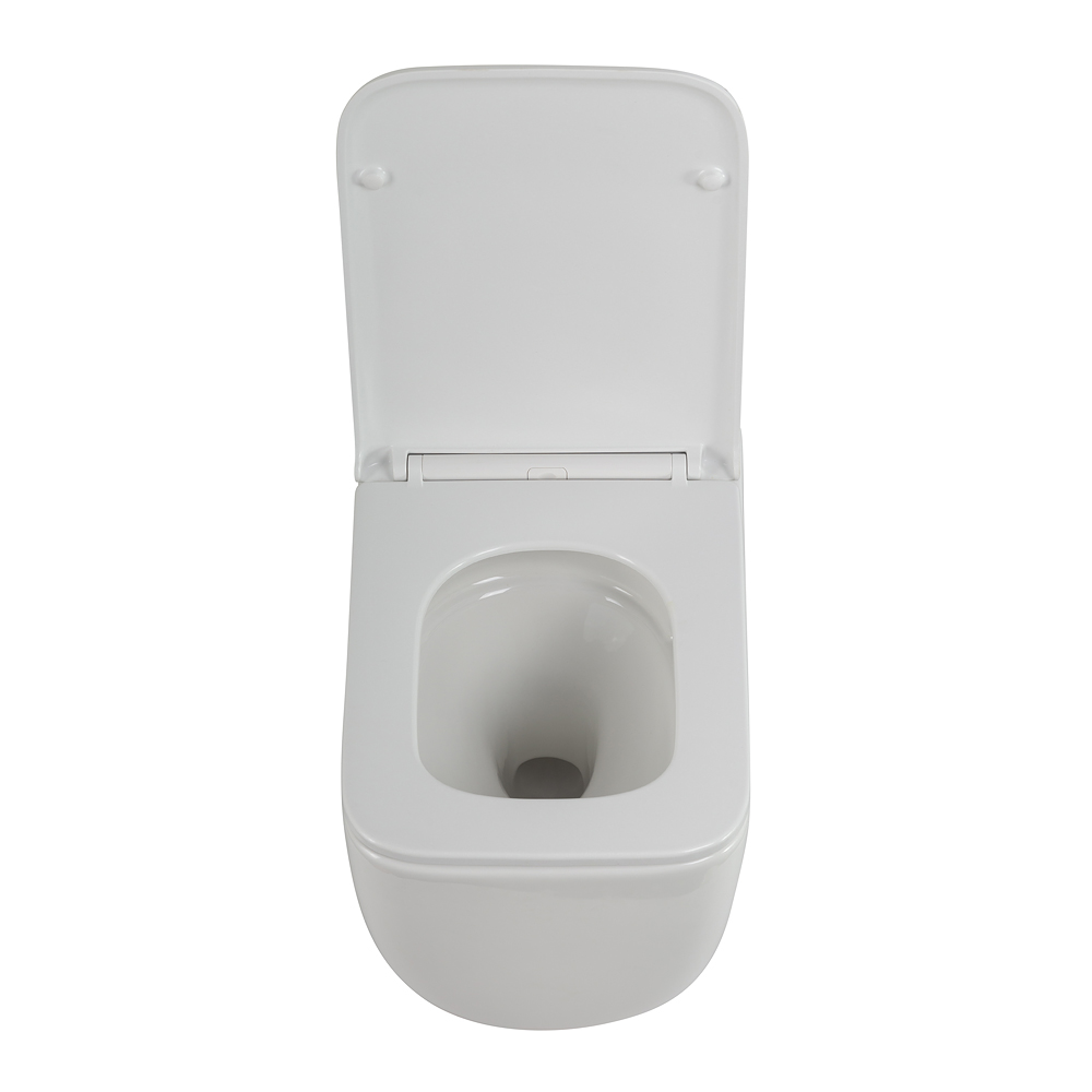 LUCE-TOR Унитаз подвесной безободковый с сиденьем дюропласт soft close, BB076CH-TOR/SC - Gidratop.ru изображение