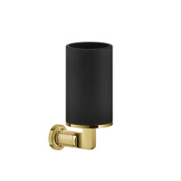 GESSI INCISO стакан настенный, цвет: черный/золото - Gidratop.ru изображение