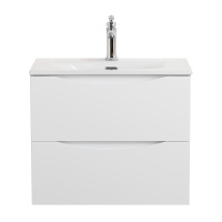 MARINO-CER-MINI База под раковину подвесная с двумя выкатными ящиками, Bianco Lucido, 496x390x500, MARINO-CER-MINI-500-2C-SO-BL-P - Gidratop.ru изображение