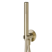 Newform X-STEEL 316 Ручной душ, кронштейн-уголок 1/2", шланг: 150 см, цвет:  PVD Brushed pale gold