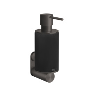 GESSI 316 дозатор для жидкого мыла настенный, цвет: черный/brushed black metal pvd