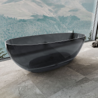 Ванна прозрачна Vincea VBT-6T01B, 1700*750*550, цвет черный - Gidratop.ru изображение