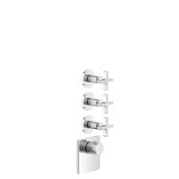 GESSI INCISO встраиваемый термостатический смеситель на 3 источника, резьба 3/4 (внешние части), цвет: хром - Gidratop.ru изображение